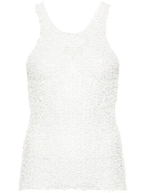 Maison Margiela sheer open tank top White S29NL0055M13010