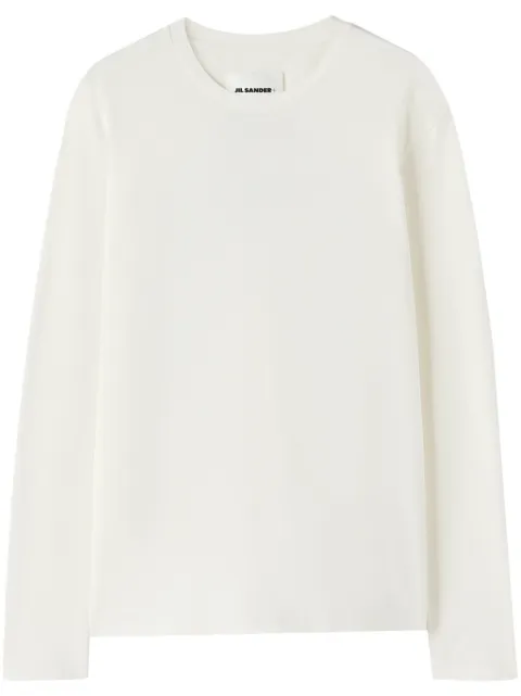 Jil Sander logo-print long-sleeve T-shirt White J21GC0160J46219
