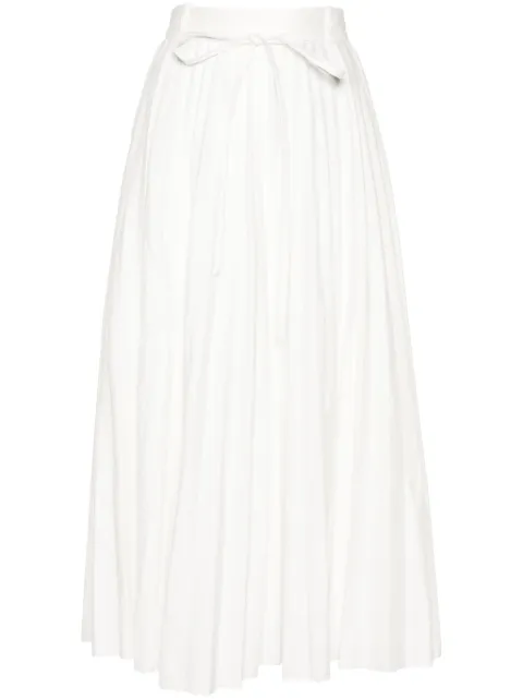 JOSEPH plissé-effect linen-blend skirt White JP001597