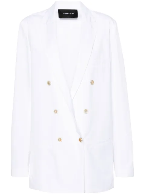 Fabiana Filippi double-breasted cotton blazer White GCD274F544D6140000