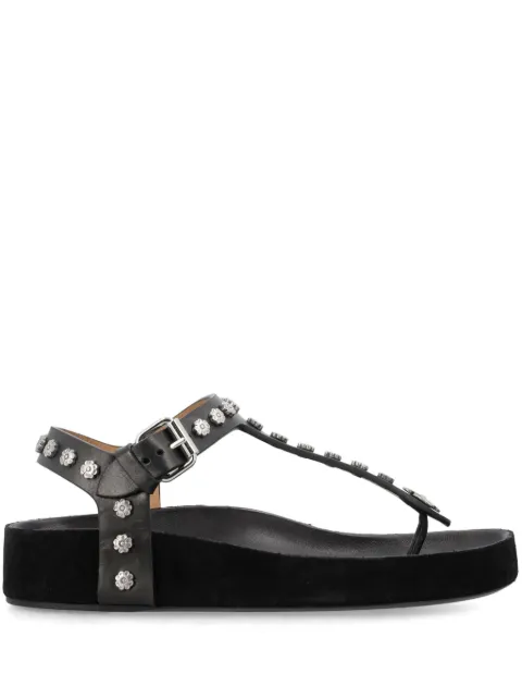 ISABEL MARANT Enore studded leather sandals Black SD0115FAB1B08S