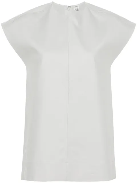 TOTEME cap-sleeve tank top Blue 242WRT1450FB0102132