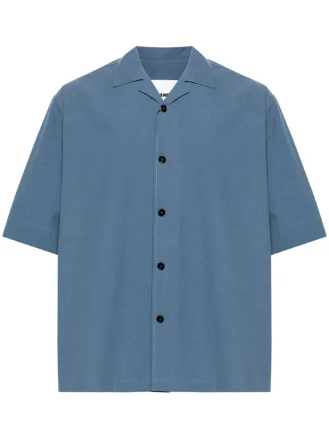 Jil Sander camp-collar cotton shirt Blue J47DL0145J45127