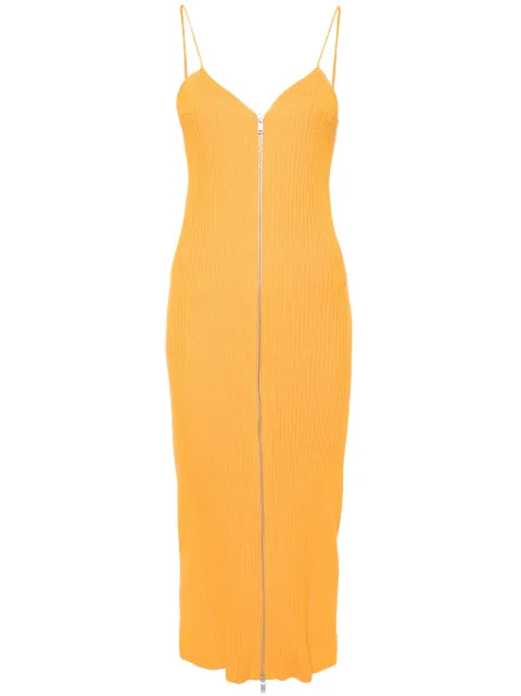 Jil Sander knitted zip-up dress Orange J02CT0310J15398