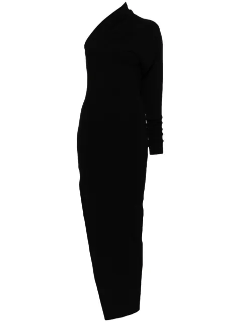Rick Owens one-shoulder column maxi dress Black RP01D2676KST