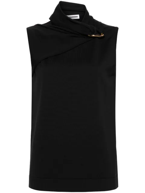 Jil Sander hardware-detail knitted tank top Black J01NC0136J14699