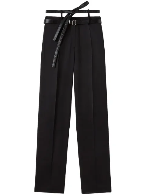 Jil Sander belted tailored trousers Black J03KA0220J65112