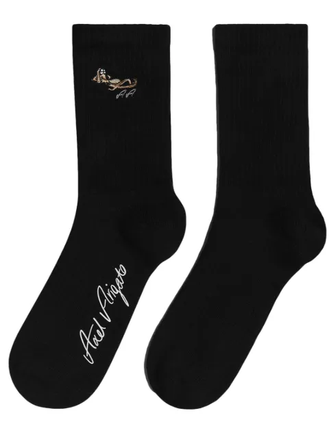 Axel Arigato Wes embroidered socks Black X2245002
