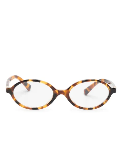 Miu Miu Eyewear tortoiseshell oval-frame glasses Brown MU01XVVAU1O1