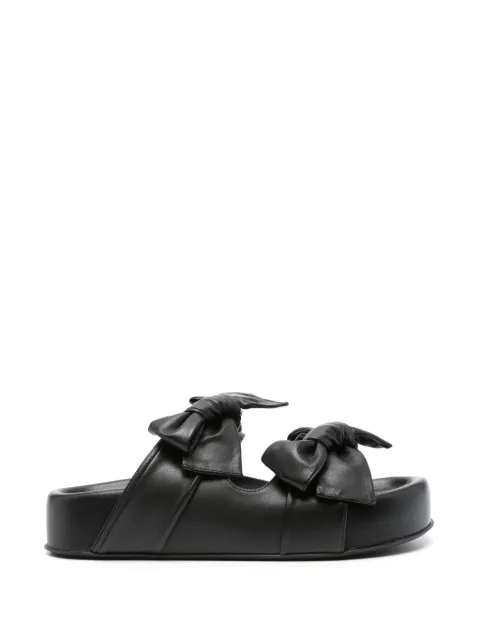 AGL bow-detailed nappa slides Black D685002PGSOFTY