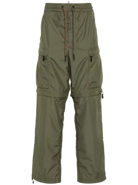 Moncler Grenoble straigh-leg adjustable trousers Green J10972A0000454A3E