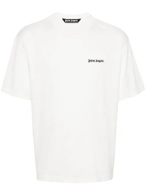 Palm Angels embroidered-logo cotton T-shirt White PMAA089S24JER0010303