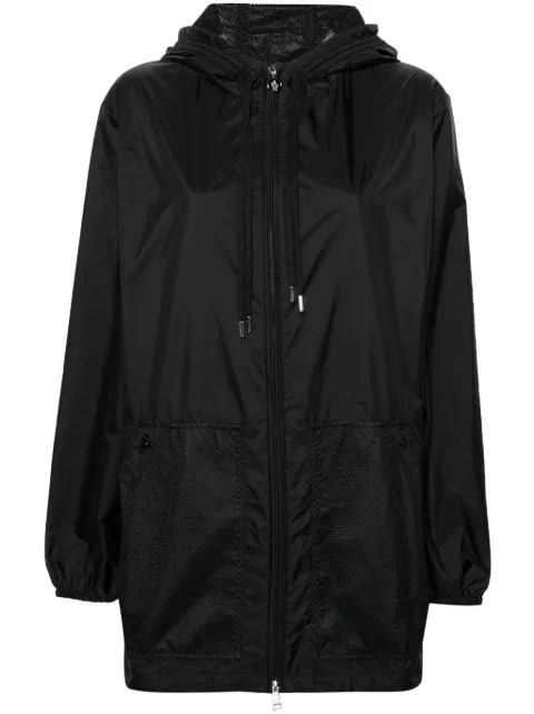 Moncler mesh-panels hooded jacket Black J10931A001015968E