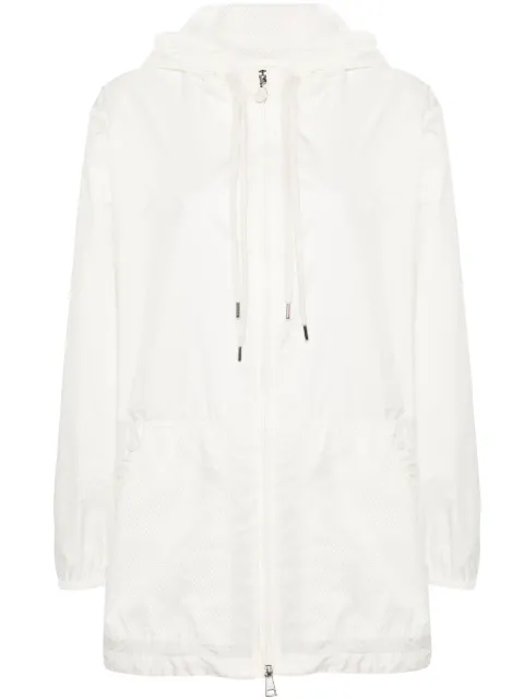 Moncler mesh-panels hooded jacket White J10931A001015968E