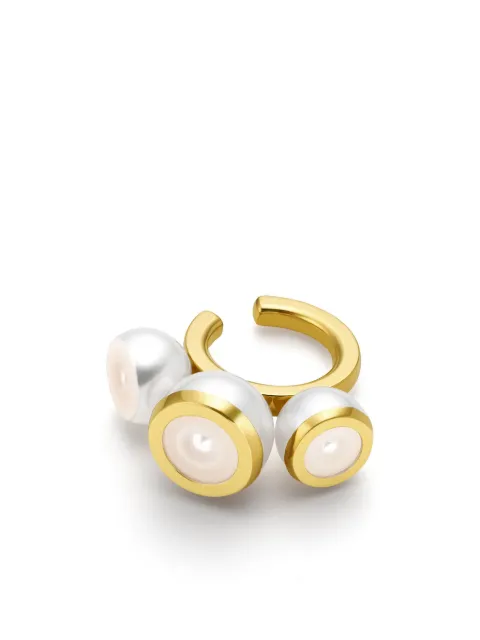 TASAKI 18kt yellow gold M/G Sliced Bezel pearl ear cuff Gold EC4450Y