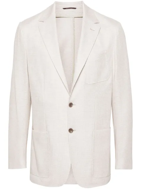 Canali mélange-effect blazer Neutrals JJ02975J0147
