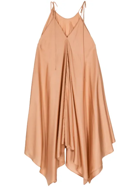 Shanshan Ruan asymmetric silk dress Pink D108C62