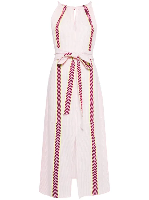 lemlem Ayana cotton-blend halterneck maxi dress Pink RW24134