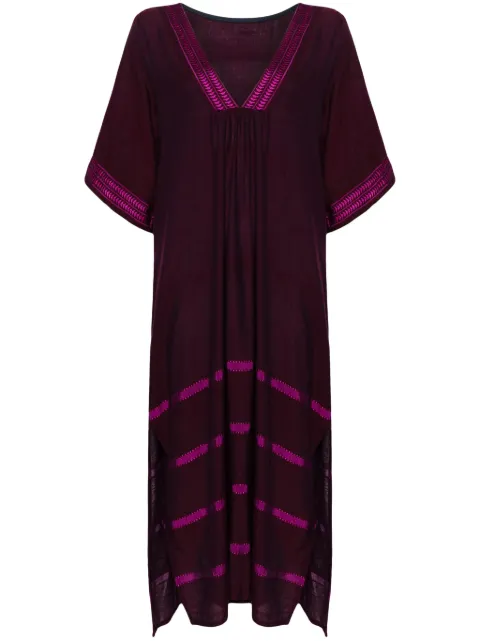 lemlem Edna cotton-blend maxi dress Purple RW24144