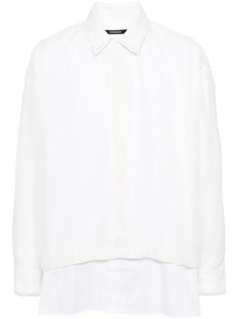 SONGZIO layered cotton shirt White SSG2SH702WH