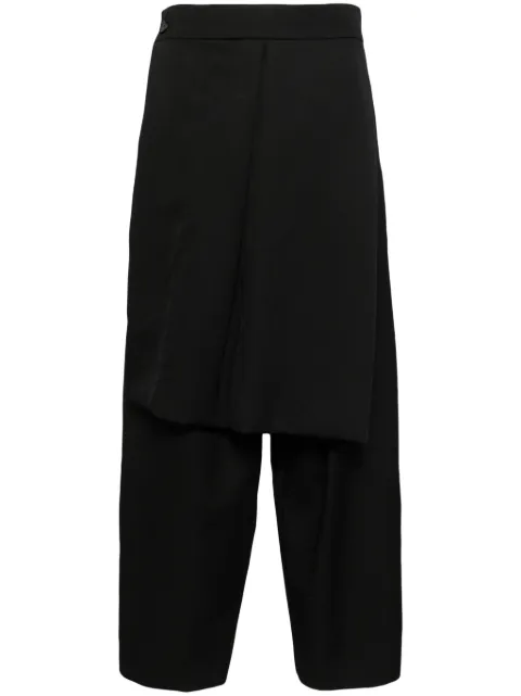 SONGZIO wide-leg wool trousers Black SSG3PT700BK