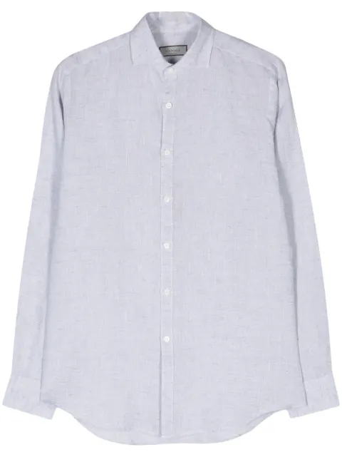 Canali spread-collar long-sleeve shirt Grey GL03098