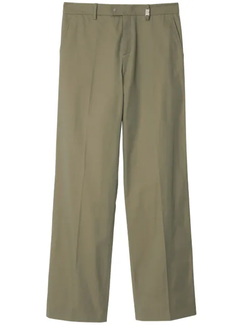 Burberry straight-leg cotton trousers Neutrals 8086907