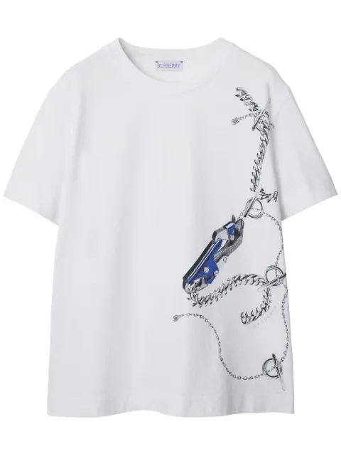 Burberry Knight-print cotton T-shirt White 8088215