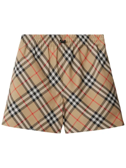 Burberry check twill shorts Neutrals 8088290