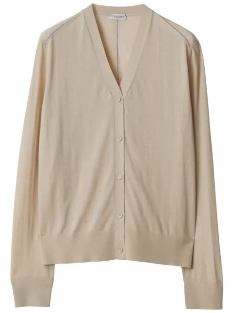 Burberry V-neck wool cardigan Neutrals 8088941