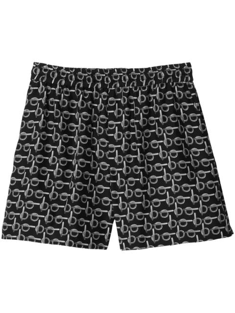 Burberry B-print silk shorts Black 8088641