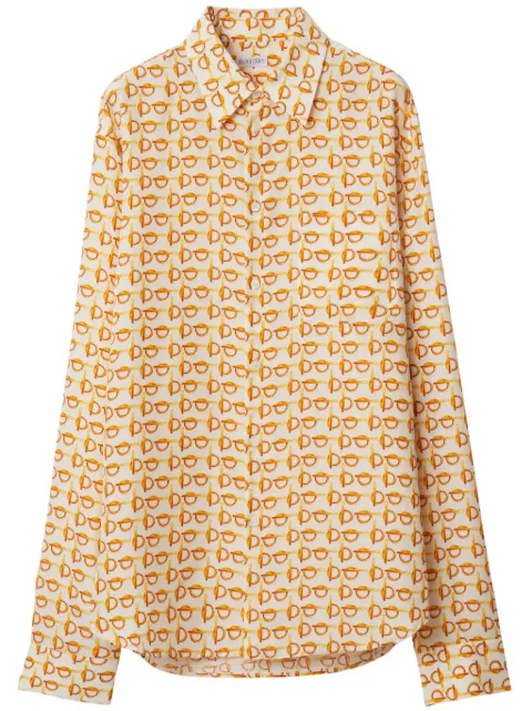 Burberry B silk shirt Orange 8090731