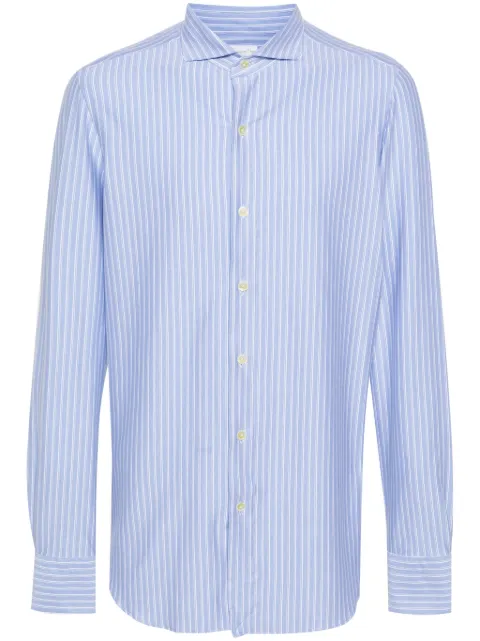 Finamore 1925 Napoli vertical-striped shirt Blue 046105P4021J