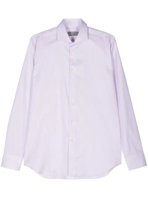 Canali mini-check cotton shirt Pink 7C3GD03190