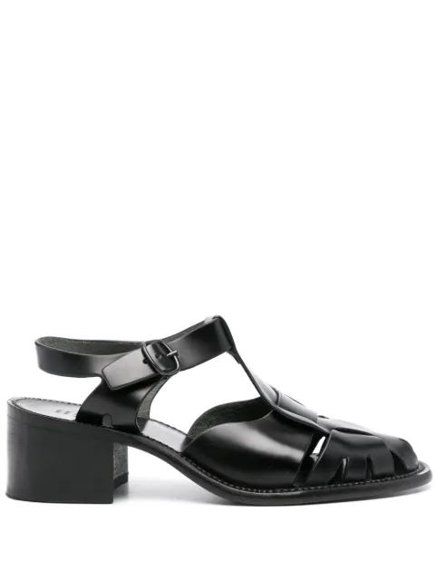 Hereu Pesca 60mm leather sandals Black WFPEHE