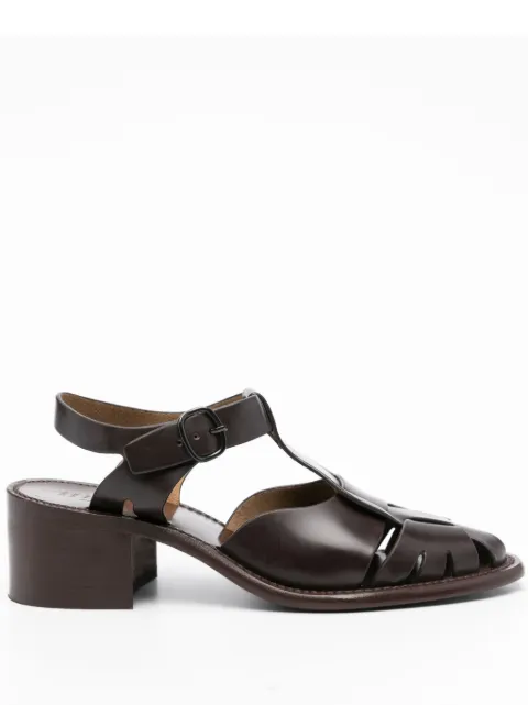 Hereu Pesca 60mm leather sandals Brown WFPEHE