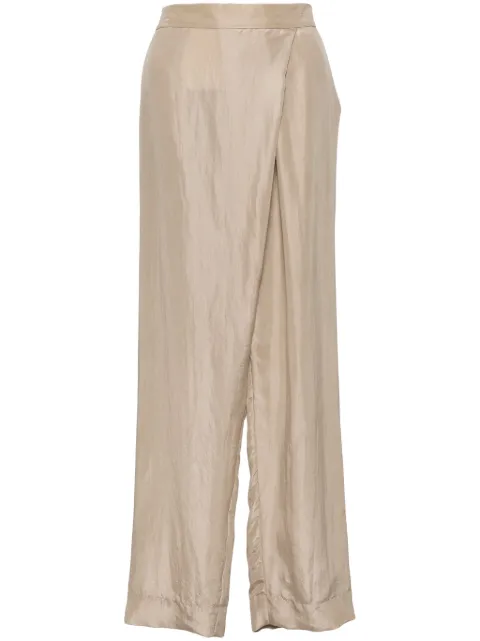 Shanshan Ruan silk trousers Neutrals PT37C60