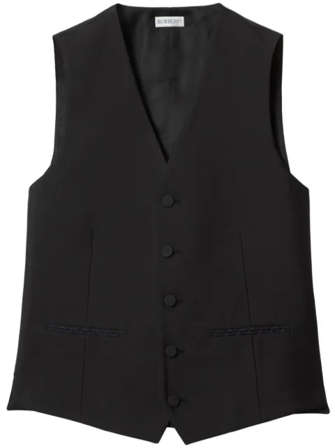 Burberry wool-silk blend waistcoat Black 8087006