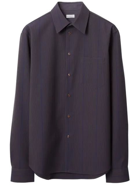 Burberry striped wool shirt Purple 8087448