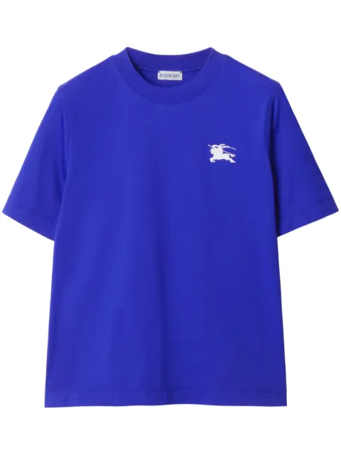 Burberry logo-embroided cotton T-shirt Blue 8084972