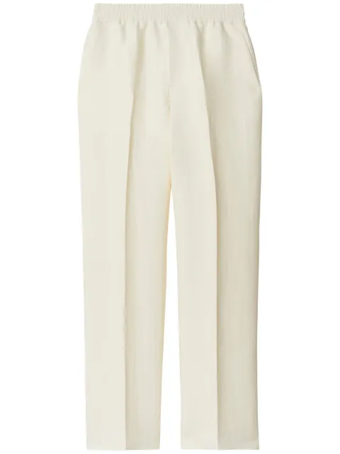 Burberry tapered-leg canvas trousers White 8088801