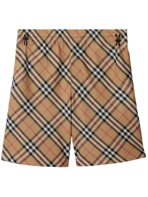 Burberry Vintage Check-print drawstring shorts Brown 8087224