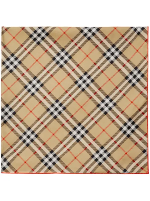 Burberry Check silk scarf Neutrals 8088140