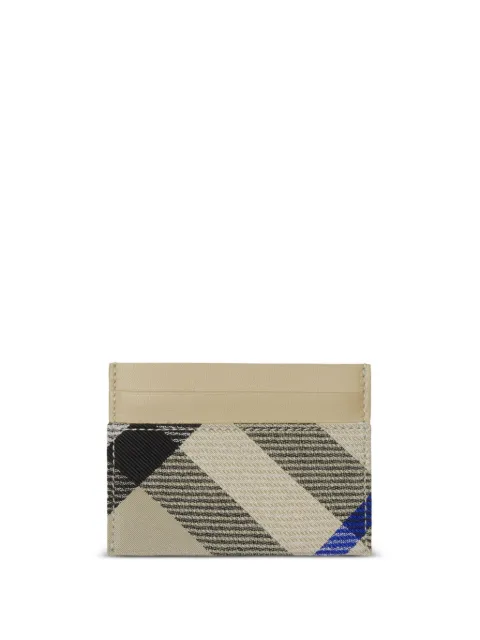 Burberry checked leather cardholder Neutrals 8085985