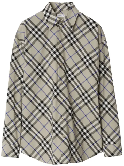 Burberry checked cotton shirt Neutrals 8087642