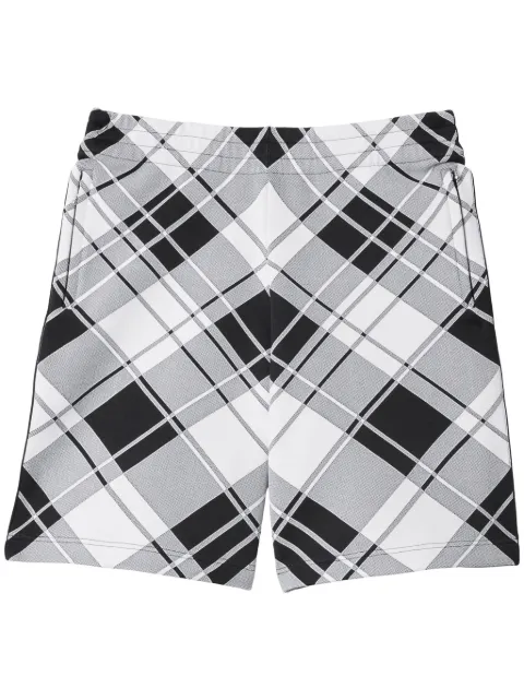 Burberry mid-rise check-print shorts Grey 8087121