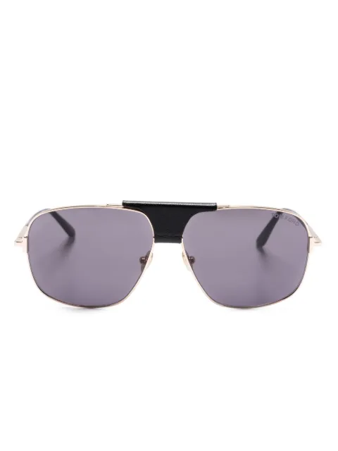 TOM FORD Eyewear Tex pilot-frame sunglasses Black FT1096