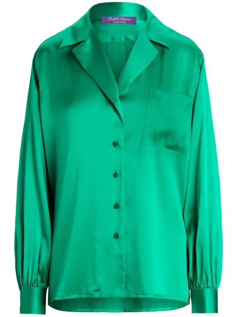 Ralph Lauren Collection Roslin stretch-silk shirt Green 290942547002