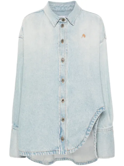The Attico spread-collar denim coat Blue 247WCB68D049