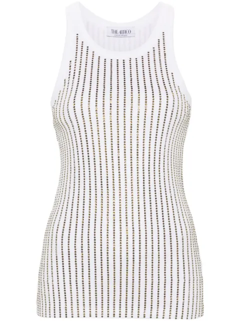 The Attico crystal-embellished tank top White 247WCT276J050R